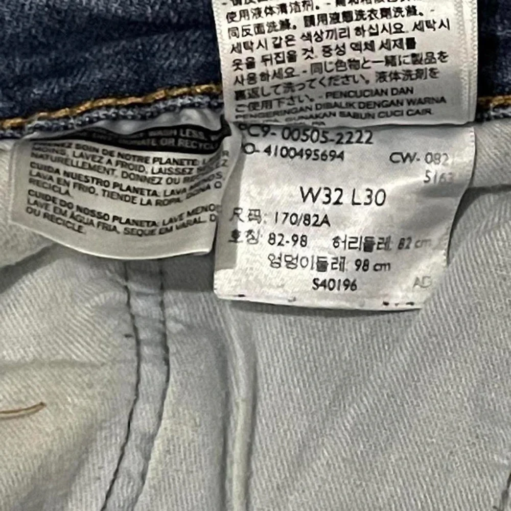 Levis 505 Men’s Straight Leg Fit 32x30 (31x29) Medium Blue Western Cowboy Y2K
